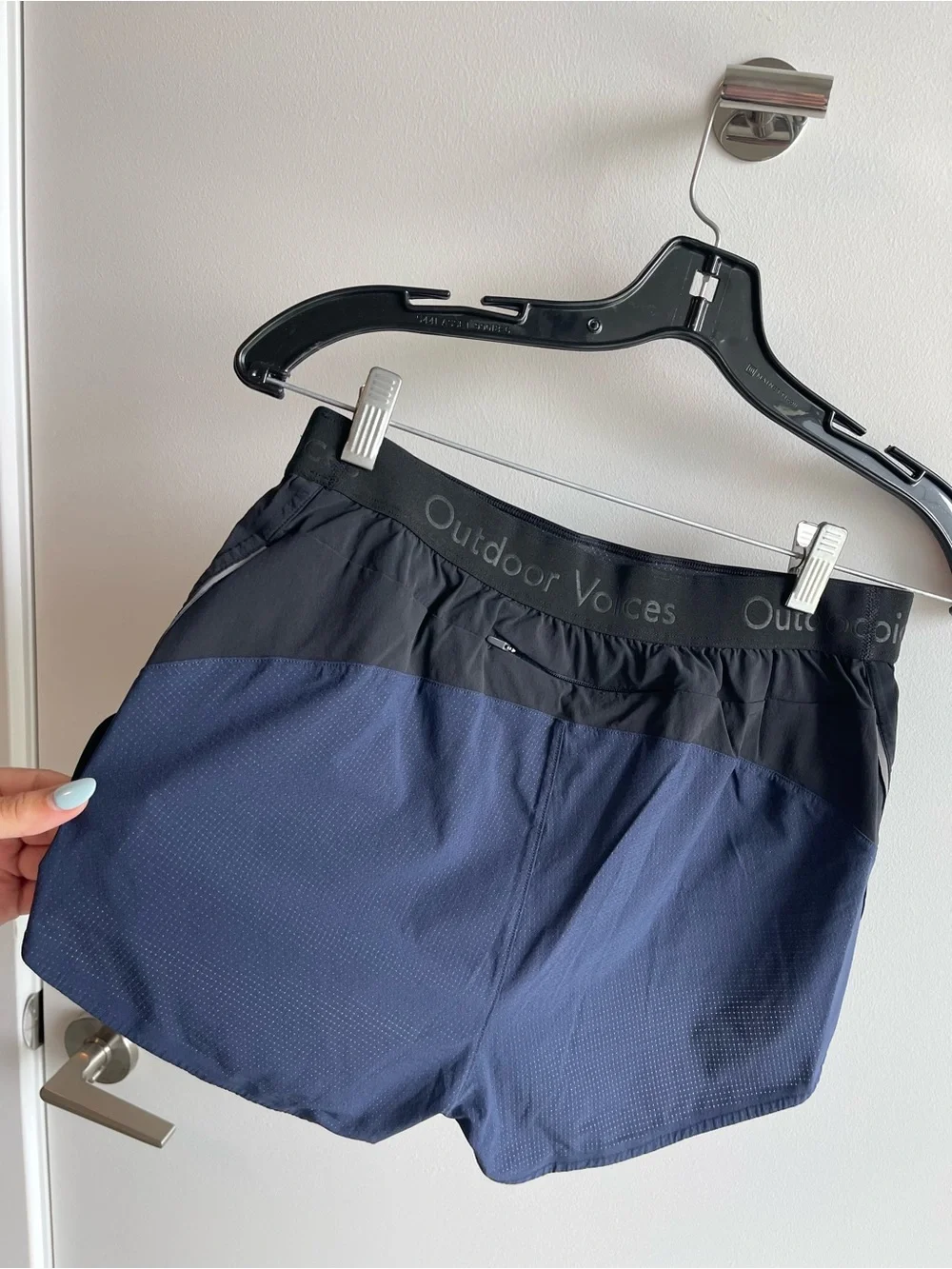 Outdoor Voices Black and Navy Shorts